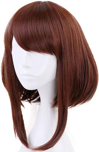 Short Straight Black and Green Cosplay Wig Anime Costume Synthetic Hair for Halloween Women, Girl Costumes Wigs Party in Kuwait