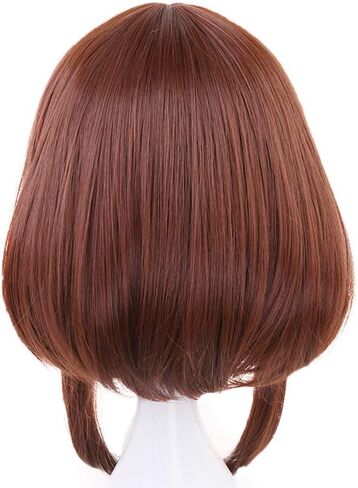 Short Straight Black and Green Cosplay Wig Anime Costume Synthetic Hair for Halloween Women, Girl Costumes Wigs Party in Kuwait