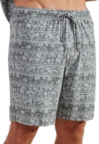 CARIBBEAN JOE Men's Lightweight Sleepwear Pajama Shorts, 100% Cotton Pjs with Fun Aztec Print, Sleep Bottoms in Saudi Arabia