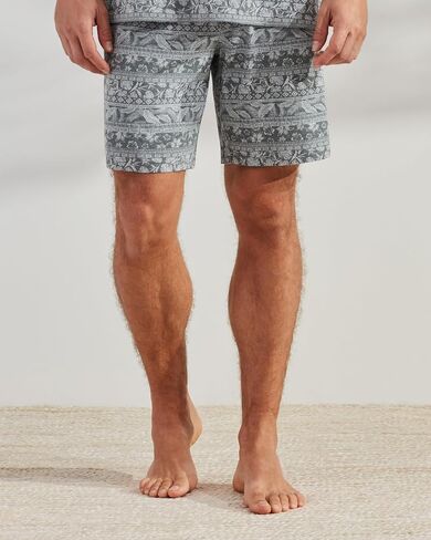 CARIBBEAN JOE Men's Lightweight Sleepwear Pajama Shorts, 100% Cotton Pjs with Fun Aztec Print, Sleep Bottoms in Saudi Arabia