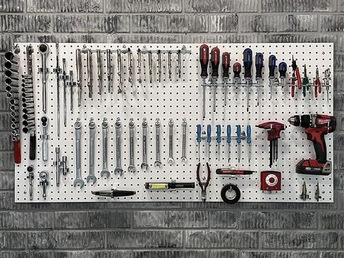 Triton Products Kit Pegboard Organization, 24 Inch W x 48 Inch H x 1/4 Inch D, Black in Kuwait