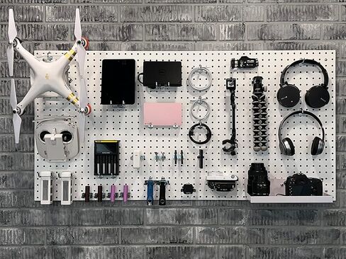 Triton Products Kit Pegboard Organization, 24 Inch W x 48 Inch H x 1/4 Inch D, Black in Kuwait