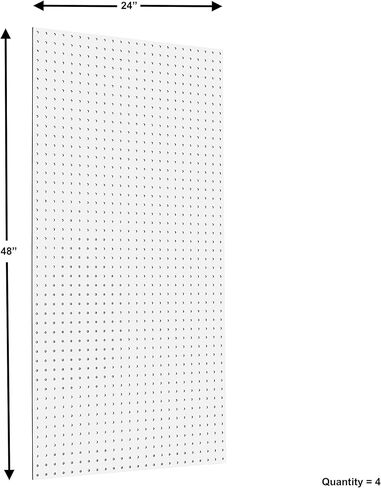 Triton Products Kit Pegboard Organization, 24 Inch W x 48 Inch H x 1/4 Inch D, Black in Kuwait
