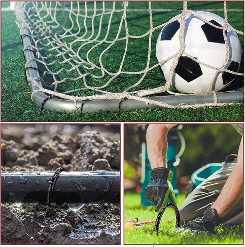 12 Pcs Extra Long Trampoline Rebar Stakes, Coated Trampoline Stakes Heavy Duty U Shaped Stakes Safety Ground Anchors Garden Stakes for Camping Tents, Swing Set, Fences, Garden(20 Inch Long) in Saudi Arabia