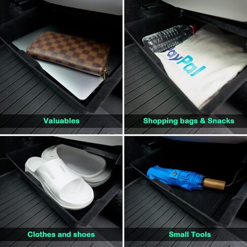 2020 2021 2022 2023 Tesla Model Y Rear Center Console Organizer behind Seat, Trash Can/Second Row Tissue Holder/Storage Bin for Model Y Accessories（White） in Saudi Arabia