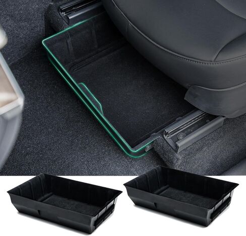 2020 2021 2022 2023 Tesla Model Y Rear Center Console Organizer behind Seat, Trash Can/Second Row Tissue Holder/Storage Bin for Model Y Accessories（White） in Saudi Arabia