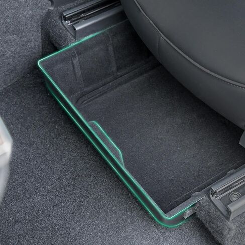 2020 2021 2022 2023 Tesla Model Y Rear Center Console Organizer behind Seat, Trash Can/Second Row Tissue Holder/Storage Bin for Model Y Accessories（White） in Saudi Arabia