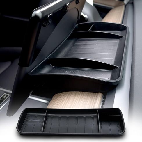 2020 2021 2022 2023 Tesla Model Y Rear Center Console Organizer behind Seat, Trash Can/Second Row Tissue Holder/Storage Bin for Model Y Accessories（White） in Saudi Arabia