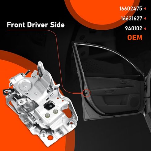 مشغل قفل الباب، مجموعة مزلاج جانبية للسائق الأمامي الأيسر متوافقة مع Chevy Suburban GMC C1500 C2500 C3500 K1500 K2500 K3500 Safari Yukon Truck Pickup Suburban Kodiak يستبدل 940-102،16602475 in Kuwait