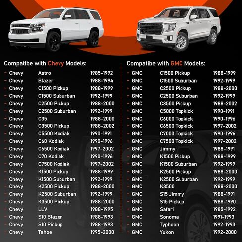 مشغل قفل الباب، مجموعة مزلاج جانبية للسائق الأمامي الأيسر متوافقة مع Chevy Suburban GMC C1500 C2500 C3500 K1500 K2500 K3500 Safari Yukon Truck Pickup Suburban Kodiak يستبدل 940-102،16602475 in Kuwait