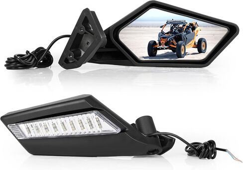 مرايا جانبية X3 مع إشارة انعطاف، مصابيح وامضة لمؤشر مرآة المراجعة X3 متوافقة مع 2017-2023 Can Am Maverick X3 وX3 Max XRS XDS Turbo R RR in Kuwait