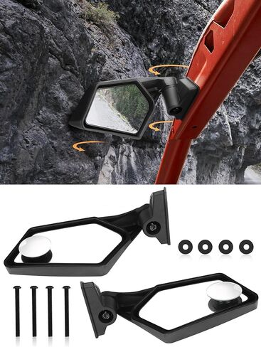 مرايا جانبية Maverick X3 - مرايا جانبية UTV لعام 2017-2023 Can Am Maverick X3 - وظيفة طي الظهر - سهلة التركيب - استبدال OEM #715002898 - تباع كزوج in Kuwait