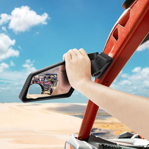 مرايا جانبية Maverick X3 - مرايا جانبية UTV لعام 2017-2023 Can Am Maverick X3 - وظيفة طي الظهر - سهلة التركيب - استبدال OEM #715002898 - تباع كزوج in Kuwait