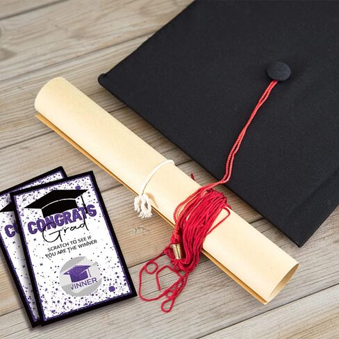 50 قطعة من بطاقات الخدش لحفلات التخرج، 2 بوصة × 3.5 بوصة، بطاقات لوازم ألعاب حفلات التخرج، بطاقات ألعاب مضحكة لحفلات التخرج للمدرسة الثانوية أو حفلات التخرج الجامعية (DLM182) in Kuwait