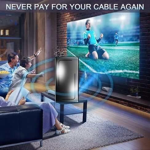 2024 Newest 960+ Miles TV Antenna, Digital Antenna for Smart TV Indoor/Outdoor for Local Channels 4K 1080p All TV's VHF UHF, Powerful Antenna 28ft Coaxial Cable & Signal Amplifier Booster in Saudi Arabia