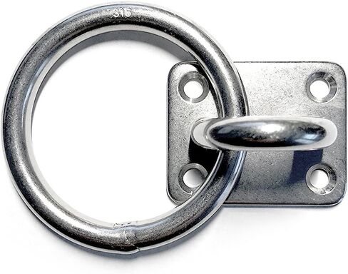 US Stainless Stainless Steel 316 Square Pad Eye with Ring 5/16" 8mm (50mm x 40mm) Marine Grade in Saudi Arabia