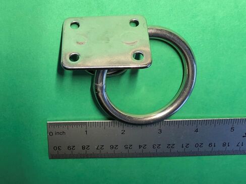 US Stainless Stainless Steel 316 Square Pad Eye with Ring 5/16" 8mm (50mm x 40mm) Marine Grade in Saudi Arabia