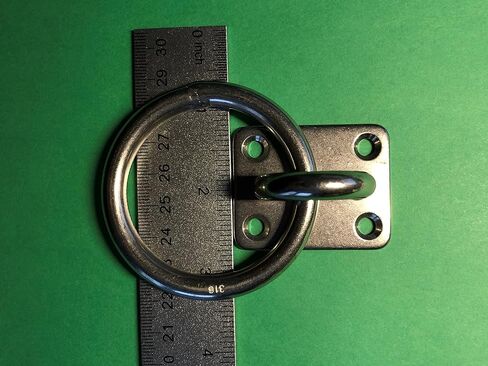 US Stainless Stainless Steel 316 Square Pad Eye with Ring 5/16" 8mm (50mm x 40mm) Marine Grade in Saudi Arabia