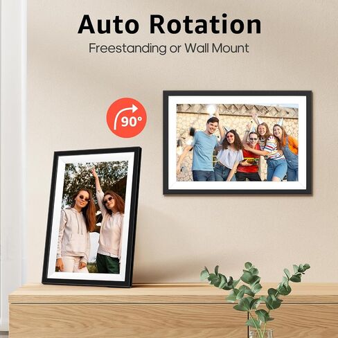 إطار صورة رقمي من Frameo مقاس 10.1 بوصة إطار صور رقمي WiFi ذكي مع ذاكرة 64 جيجابايت، إطار صورة إلكتروني مع شاشة لمس IPS 1280x800، تدوير تلقائي وعرض شرائح، إعداد سهل لمشاركة الصور والفيديو in Saudi Arabia