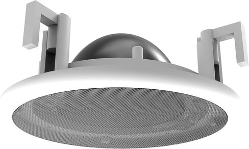 حامل تثبيت مدمج بالسقف من سبلين متوافق مع مكبر الصوت الذكي Alexa Echo POP وAmazon ومكبرات صوت السقف مقاس 5 بوصات - Pro Line - الطراز الكلاسيكي المدمج (أبيض) - شواية معدنية in Kuwait