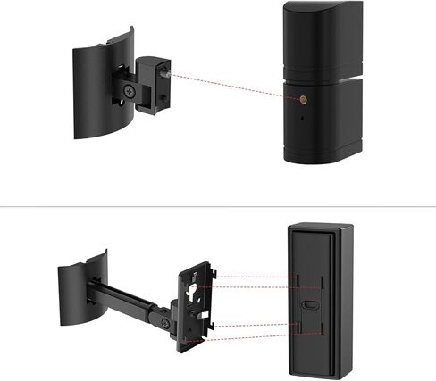 طقم حامل حامل مثبت على الحائط/السقف مكون من 5 قطع لسلسلة Bose UB-20 II، متوافق مع أنظمة الترفيه المنزلي بمكبر صوت 5.1 من Bose (غير مناسب لأسلوب الحياة 650)، أسود in Kuwait