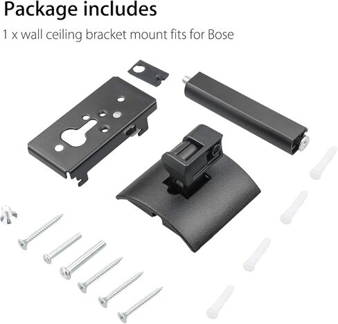طقم حامل حامل مثبت على الحائط/السقف مكون من 5 قطع لسلسلة Bose UB-20 II، متوافق مع أنظمة الترفيه المنزلي بمكبر صوت 5.1 من Bose (غير مناسب لأسلوب الحياة 650)، أسود in Kuwait
