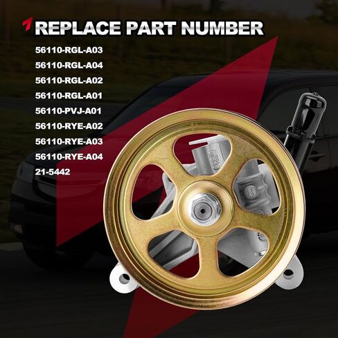 21-5442 مضخة توجيه كهربائية مع بكرة متوافقة مع Honda Pilot 2005-2008، Odyssey 2005-2010، Acura MDX 2007-2013 استبدال # 56110-RGL-A03 56110-PVJ-A01 56110-RYE-A02 in Saudi Arabia