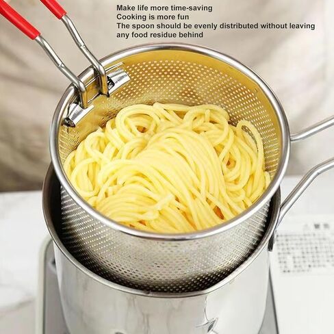 Handheld Frying Pot, 304 Stainless Steel Frying Pan Household Deep Fryer Pot Multifunctional Stock Fry Pot Deep Fried Pan for Kitchen French Fries Chicken in Saudi Arabia