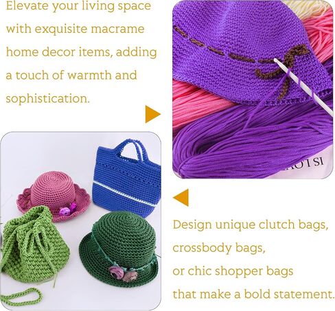 Polyester Macrame Cord 3mm x 218yards (656ft) Braided Polyester Cord Polyethylene Rope Macrame Yarn, Polyester Yarn for Crocheting, DIY, Craft Bag, Wall Hangings, Rug (Light Purple) in Saudi Arabia