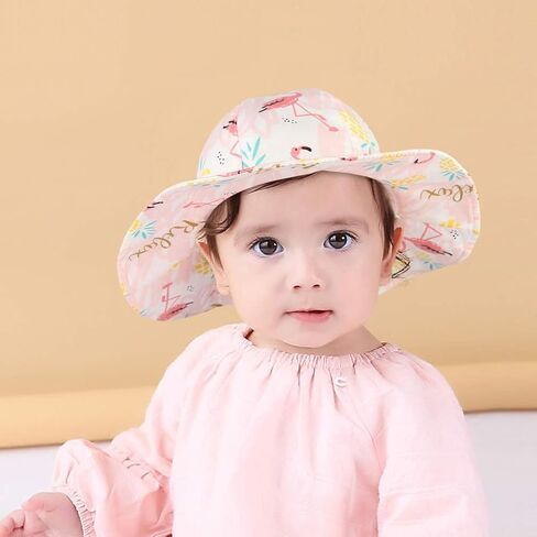 قبعة GEMVIE للحماية من الأشعة فوق البنفسجية للأطفال الصغار، قبعة دلو للأطفال البنات والأولاد، قبعة شمس مع حزام للذقن in Kuwait