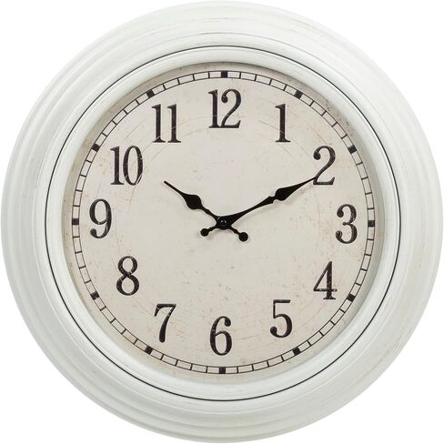 Kiera Grace Wall Clock, 10 Inch, Aster Silver Modern Classic Wall Clocks Battery Operated, Silent Non Ticking Home Decor for Living Room, Kitchen, Bathroom in Saudi Arabia