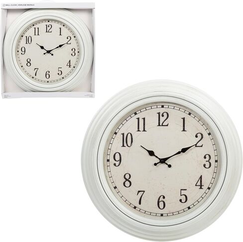 Kiera Grace Wall Clock, 10 Inch, Aster Silver Modern Classic Wall Clocks Battery Operated, Silent Non Ticking Home Decor for Living Room, Kitchen, Bathroom in Saudi Arabia