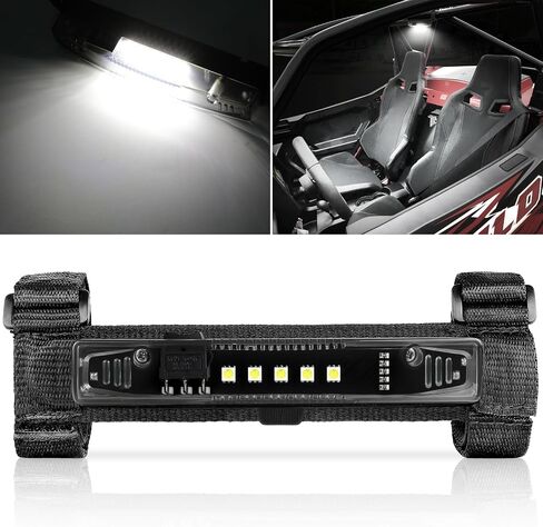 OFFROADTOWN UTV Dome Light Universal Roll Bar Mount LED Dome Light Battery Powered Car Interior Light Map Light Cab Light for UTV ATV Truck SXS Jeep Mule Polaris RZR Can-am Accessories - White in Saudi Arabia
