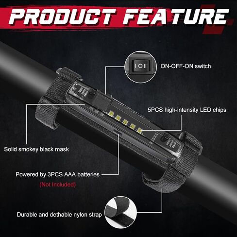 OFFROADTOWN UTV Dome Light Universal Roll Bar Mount LED Dome Light Battery Powered Car Interior Light Map Light Cab Light for UTV ATV Truck SXS Jeep Mule Polaris RZR Can-am Accessories - White in Saudi Arabia
