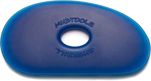 Mudtools Polymer Rib Blue Size 1 Firm - Kidney Shape - Ceramics, Pottery, Clay - B1 in Saudi Arabia