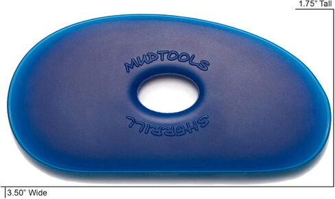 Mudtools Polymer Rib Blue Size 1 Firm - Kidney Shape - Ceramics, Pottery, Clay - B1 in Saudi Arabia