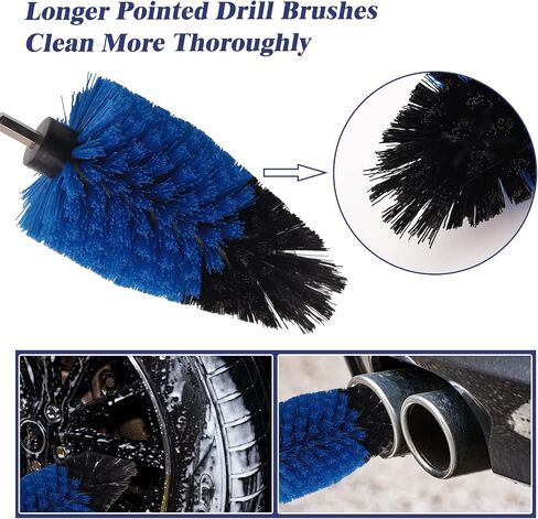 Car Wash Kit - Detailing Cleaning Kit, Auto Detail Supplies Tools with Wheel Drill Brush Set, Car Polishing Kit, Washing Mitt, 24PCS Vehicles Detailing Brushes for Interior, Exterior, Tires in Saudi Arabia