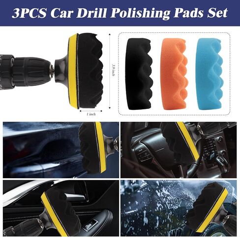Car Wash Kit - Detailing Cleaning Kit, Auto Detail Supplies Tools with Wheel Drill Brush Set, Car Polishing Kit, Washing Mitt, 24PCS Vehicles Detailing Brushes for Interior, Exterior, Tires in Saudi Arabia