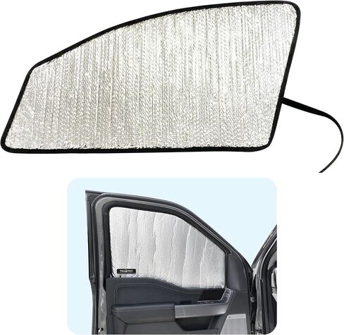 YelloPro Side Window Front Seat Sunshade (Set of 2) Custom Fit for 2021 2022 2023 2024 Ford F-150 F150, Lightning, Regular Cab, Super Cab, Super Crew Cab, UV Reflector Protection (NOT for E-Series) in Kuwait