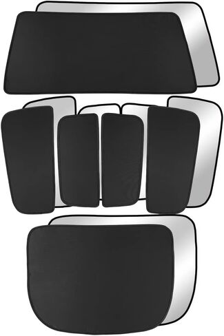 LUCKEASY Skylight Blind تظليل شبكة لـ Tesla Model X 2019-2023 زجاج سقف مظلة للسيارة كوة عمياء شبكة تظليل زوج مع بدلة قماش معتمة (MX-GA33LABCDIS) in Kuwait