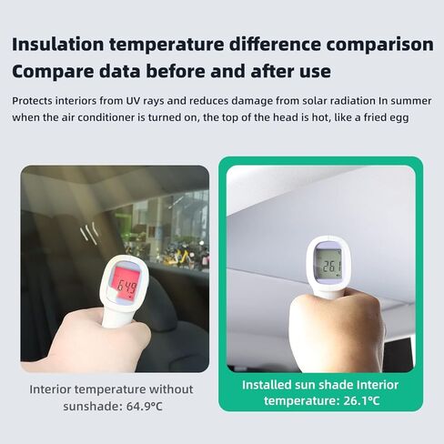 LUCKEASY Skylight Blind تظليل شبكة لـ Tesla Model X 2019-2023 زجاج سقف مظلة للسيارة كوة عمياء شبكة تظليل زوج مع بدلة قماش معتمة (MX-GA33LABCDIS) in Kuwait