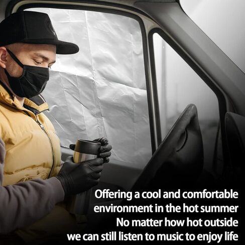 8sanlione 4 قطع من ظلال الشمس للنافذة الجانبية للسيارة، مظلات شمسية مغناطيسية واقية من الشمس وستائر عازلة للحرارة، حماية من الأشعة فوق البنفسجية للسيارات، أغطية تعتيم للخصوصية للنوم وتغيير الملابس وأخذ قيلولة in Kuwait