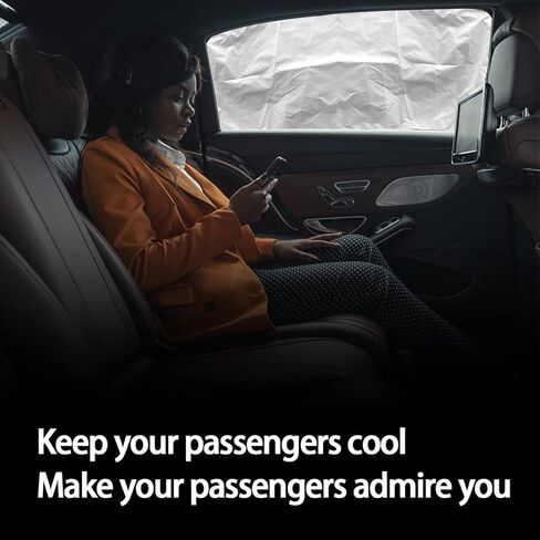 8sanlione 4 قطع من ظلال الشمس للنافذة الجانبية للسيارة، مظلات شمسية مغناطيسية واقية من الشمس وستائر عازلة للحرارة، حماية من الأشعة فوق البنفسجية للسيارات، أغطية تعتيم للخصوصية للنوم وتغيير الملابس وأخذ قيلولة in Kuwait