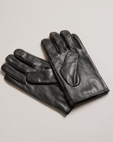 قفازات Ted Baker London LIAMMM House Check المحفورة، أسود، L/XL in Saudi Arabia