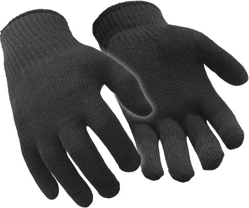 بطانات قفازات قابلة للتمدد من الأكريليك/الألياف اللدنة الماصة للرطوبة من RefrigiWear، أسود - عبوة مكونة من 12 زوجًا in Kuwait