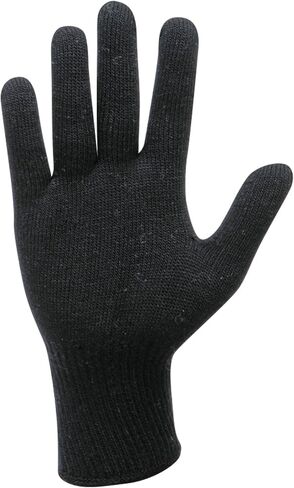 بطانات قفازات قابلة للتمدد من الأكريليك/الألياف اللدنة الماصة للرطوبة من RefrigiWear، أسود - عبوة مكونة من 12 زوجًا in Kuwait