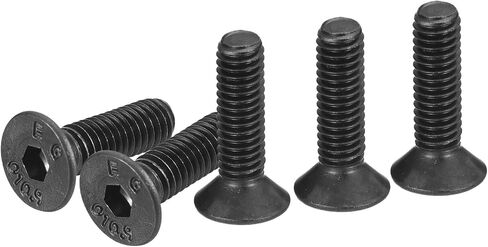 M4-0.7x12mm Flat Head Socket Cap Screws, 50 Pack Hex Socket Flat Head Screws Carbon Steel Black Oxide, Full Thread, Countersunk Bolts in Saudi Arabia