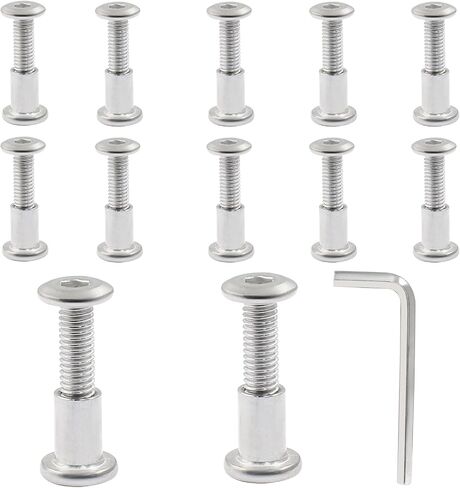 M6 x 10mm Screw Post Binding Screws, Stainless Steel Leather Screw Binding Bolts for Furniture Belt Leather Crafts, 12 Sets in Saudi Arabia