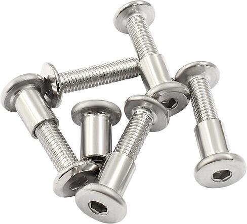 M6 x 10mm Screw Post Binding Screws, Stainless Steel Leather Screw Binding Bolts for Furniture Belt Leather Crafts, 12 Sets in Saudi Arabia