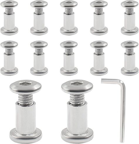 M6 x 10mm Screw Post Binding Screws, Stainless Steel Leather Screw Binding Bolts for Furniture Belt Leather Crafts, 12 Sets in Saudi Arabia